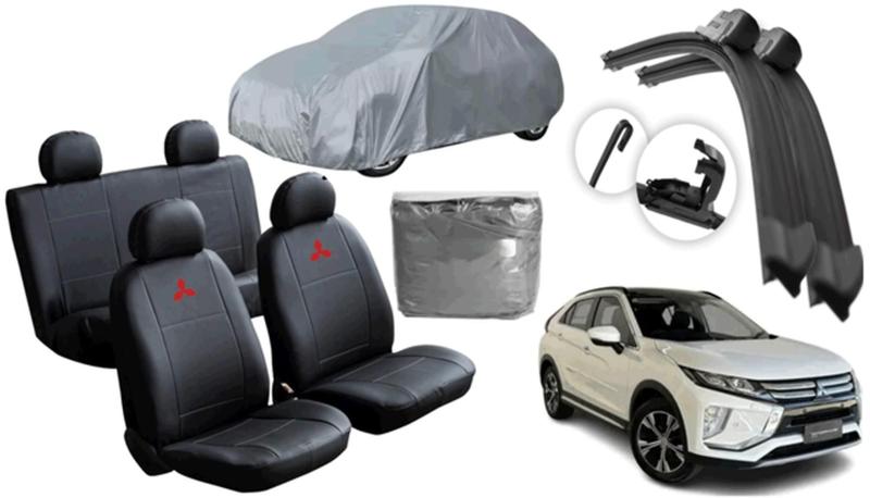 Imagem de Kit Capa Automotiva Reforçada ASX 2017 a 2024 + Capa de Cobrir e Limpador Durável