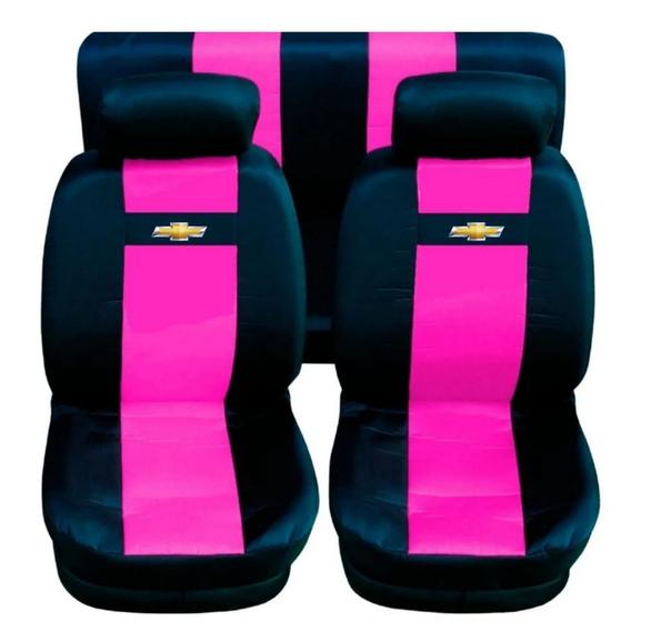 Imagem de kit capa banco carro em nylon rosa p corsaSedan