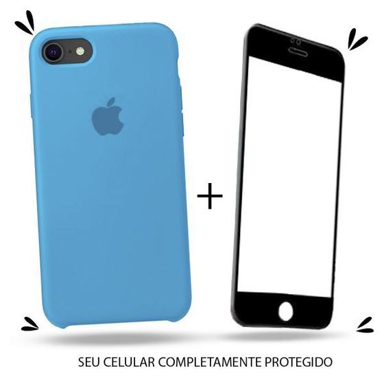 Imagem de Kit Capa Capinha Case + Película 3D Compatível Com iPhone 7 / 8 / SE 2020