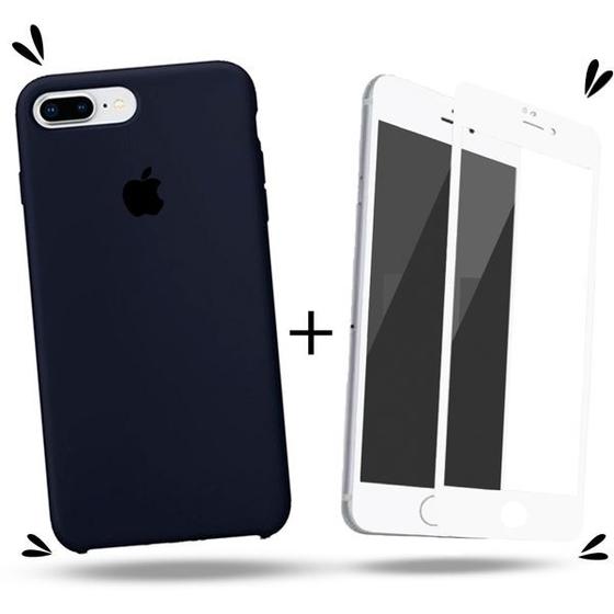 Imagem de Kit Capa Capinha Case + Película 3D Compatível Com iPhone 7 Plus / 8 Plus