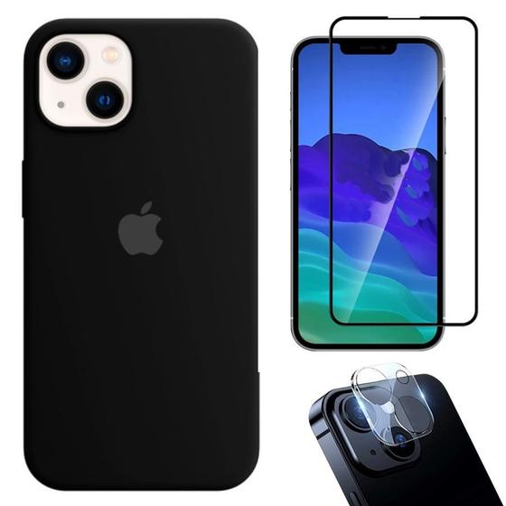Kit Capa Capinha Case + Película de Tela 3D + Película de Câmera Compatível Com iPhone 13 Mini Menor preço em Kit Capa Capinha Case + Película de Tela 3D + Película de Câmera Compatível Com iPhone 13 Mini
