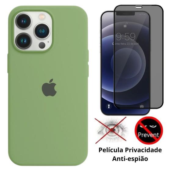 Imagem de Kit Capa Capinha Case + Película Privacidade 3D Tela Compatível Com iPhone 12 / 12 Pro