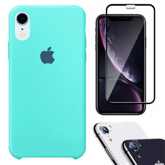 Imagem de Kit Capa Capinha Case + Película Tela 3D + Película Câmera Compatível Com iPhone XR