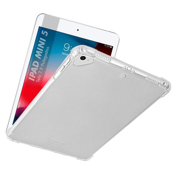 Imagem de Kit Capa Capinha Ipad Mini 5 2019 A2133 A2124 A2125 Tpu Resistente Anti Queda Premium + Pelicula