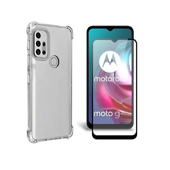 Imagem de Kit Capa Capinha + Película Vidro 9d Moto G 10 XT2127 (Com Gorilla glass)