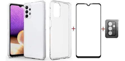 Imagem de Kit Capa Capinha + Película Vidro 9d + Película Câmera + Película Skin Verso Para Samsung Galaxy A 32 4G