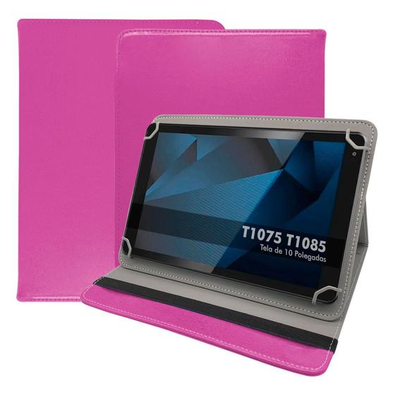 Imagem de Kit Capa Capinha Tablet Positivo T1075 T1085 10 Polegadas Case Couro Suporte Protetora + Pelicula