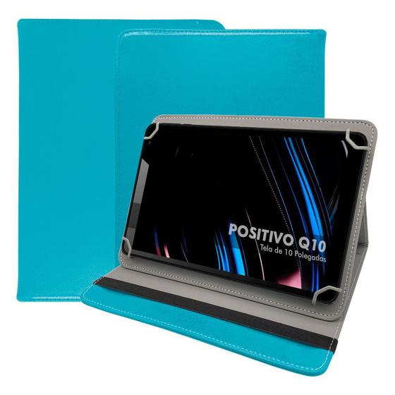 Kit Capa Capinha Tablet Positivo Tab Q10 Tela 10 Polegadas Case Couro