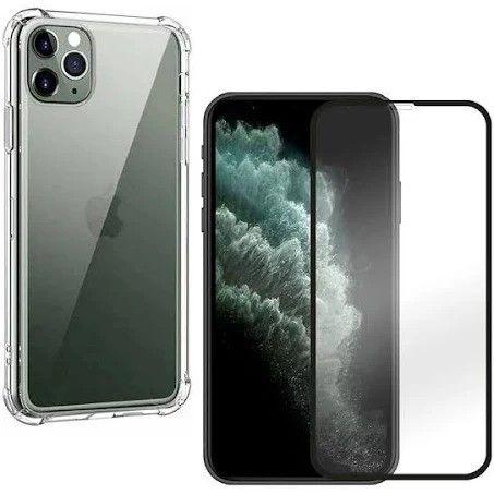 Imagem de Kit Capa Capinha Transparente + Película 3d Vidro para Iphone 11 Pro