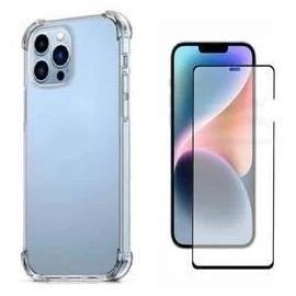 Imagem de Kit Capa Capinha Transparente + Película 3D Vidro para Iphone 14 Pro