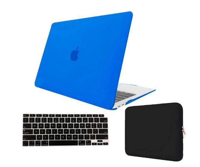 Imagem de Kit Capa Case Compativel Macbook AIR 11" A1465 A1370 cor ARF + Pel. Teclado + Capa Noeprene