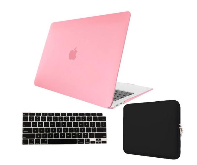 Imagem de Kit Capa Case Compativel Macbook AIR 11" A1465 A1370 cor RF + Pel. Teclado + Capa Noeprene