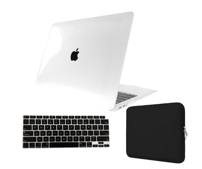 Imagem de Kit Capa Case Compativel Macbook AIR 11" A1465 A1370 cor TC + Pel. Teclado + Capa Noeprene
