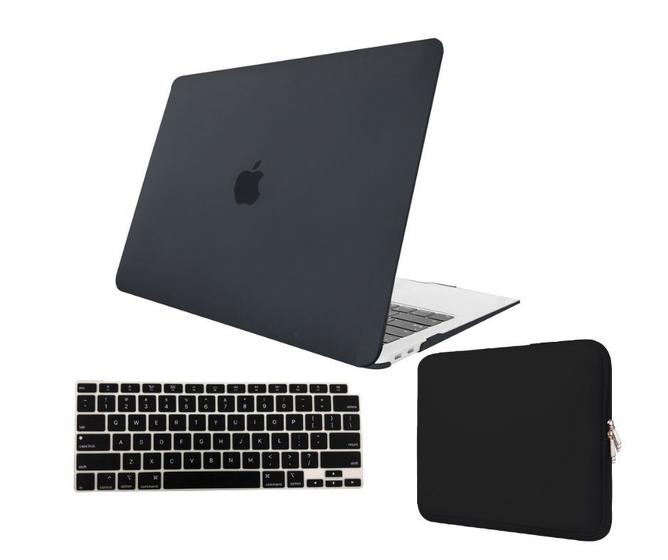 Imagem de Kit Capa Case Compativel Macbook NEW PRO 13" A1706 A2159 cor PF + Pel. Teclado + Capa Noeprene