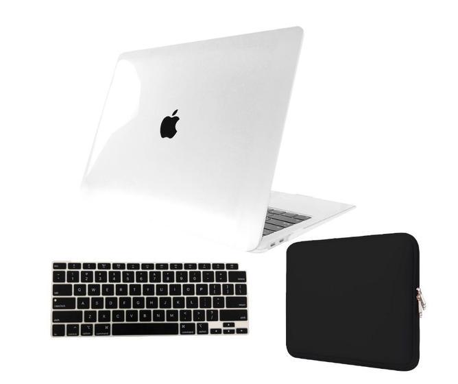 Imagem de Kit Capa Case Compativel Macbook NEW PRO 13" A1706 A2159 cor TC + Pel. Teclado + Capa Noeprene