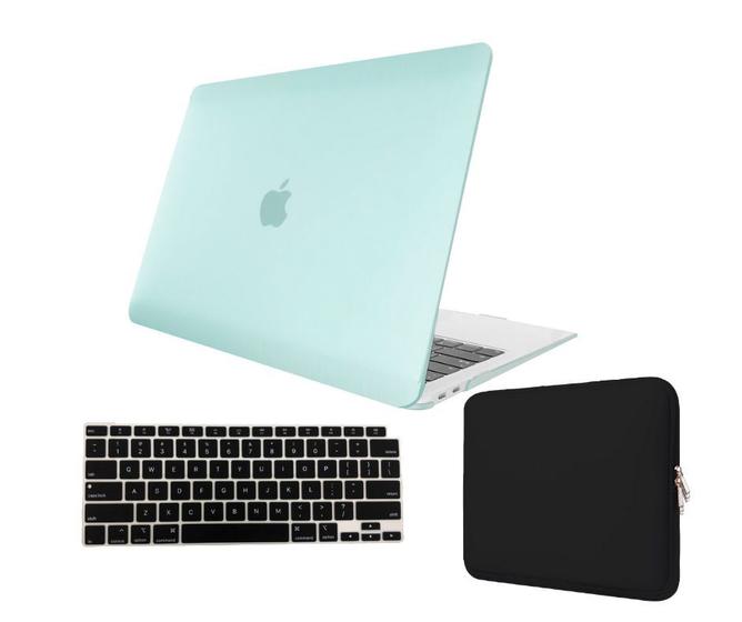 Imagem de Kit Capa Case Compativel Macbook NEW PRO 13" A1706 A2159 cor VAF + Pel. Teclado + Capa Noeprene