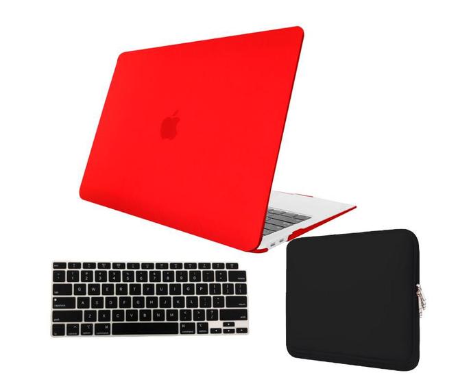 Imagem de Kit Capa Case Compativel Macbook NEW PRO 15" A1707 A1990 cor VF + Pel. Teclado + Capa Noeprene