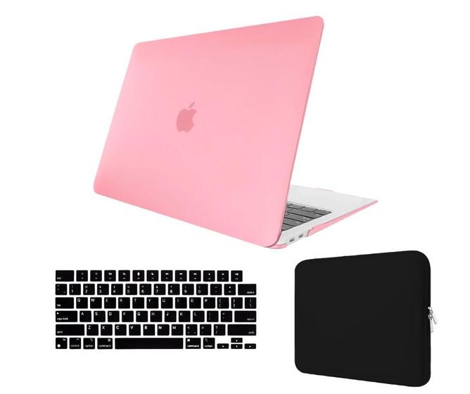 Imagem de Kit Capa Case Compativel Macbook NEW PRO 16" A2485 CHIP M1 cor RF + Pel. Teclado + Capa Noeprene