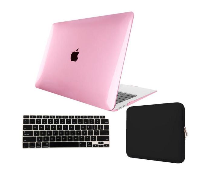 Imagem de Kit Capa Case Compativel Macbook PRO 15" A1398 cor RC + Pel. Teclado + Capa Noeprene