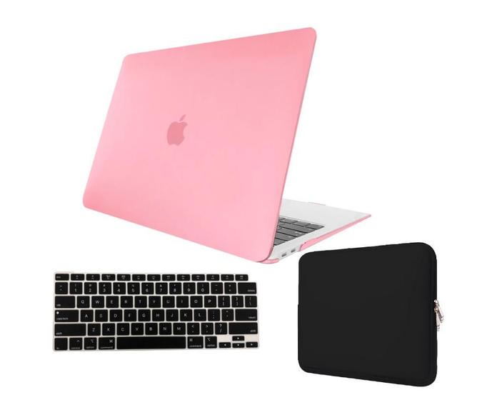 Imagem de Kit Capa Case Compativel Macbook PRO 15" A1398 cor RF + Pel. Teclado + Capa Noeprene