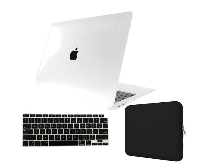 Imagem de Kit Capa Case Compativel Macbook PRO 15" A1398 cor TC + Pel. Teclado + Capa Noeprene