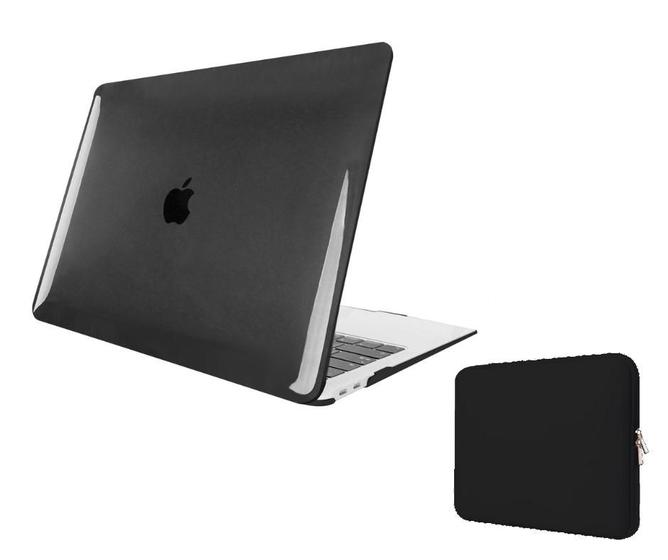 Imagem de Kit Capa Case Compativel NEW Macbook PRO 14" A2442 cor BC + Capa Neoprene
