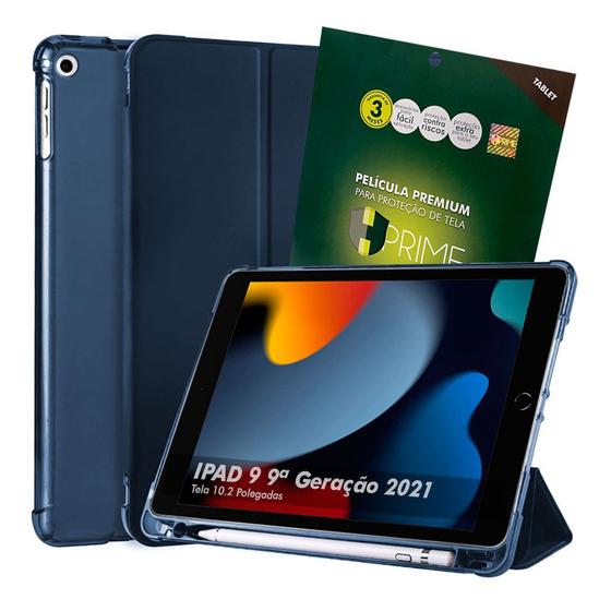 Kit Capa Case Ipad 9 9ª Geração 2021 Smart Porta Pencil Magnética Sleep ...