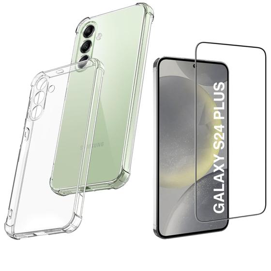 Imagem de Kit Capa Case Para Galaxy S24 Plus Antishock + Película 3d