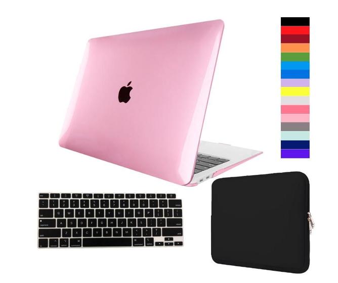 Imagem de Kit Capa Case Para Macbook New AIR 13.6 A2681 A3113 A3240 A3420 com Chip M2 M3 M4   Pelicula de Teclado  Bag