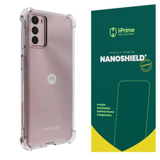 Imagem de Kit Capa Case Para Moto G42 Anti Impacto + Película Hprime