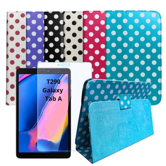 Imagem de Kit Capa Case Suporte de Bolinha p/ Galaxy Tab A 8 Polegadas c/ Película