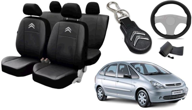Imagem de Kit Capa Citroen Xsara Picasso 2001 a 2024 + Chaveiro + Capa de Volante Sofisticada