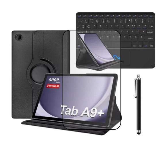 Imagem de Kit Capa Com Teclado + Película De Vidro + Caneta Touch Para Tablet Galaxy Tab A9 Plus