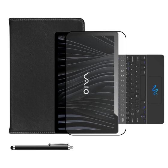 Imagem de Kit Capa Com Teclado + Película De Vidro + Caneta Touch Para Tablet Vaio TL10