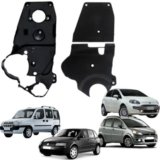 Imagem de Kit Capa Correia Fiat Punto Doblo Idea Stilo  Capa da Correia Dentada 2M Plastic