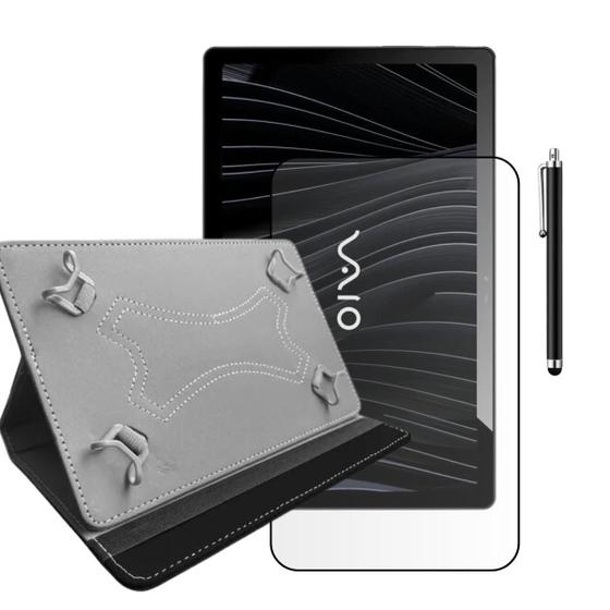 Imagem de Kit Capa Couro + Película + Caneta Para Tablet Vaio Tl10