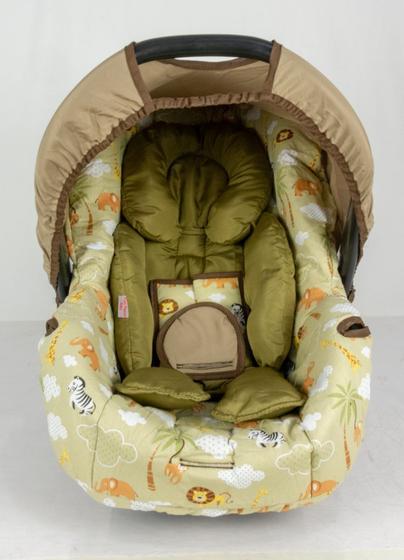 Imagem de Kit capa de bebê conforto e redutor - safári kaki