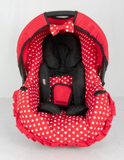 Imagem de Kit capa de bebê conforto e redutor - vermelho bola branca
