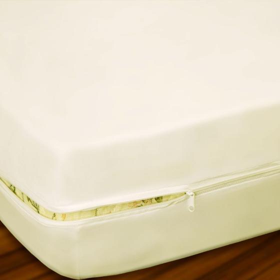 Imagem de Kit Capa de Colchão Casal Padrão Cama Box Malha Gel com Zíper + Porta Travesseiro + Saia Box Elásticada