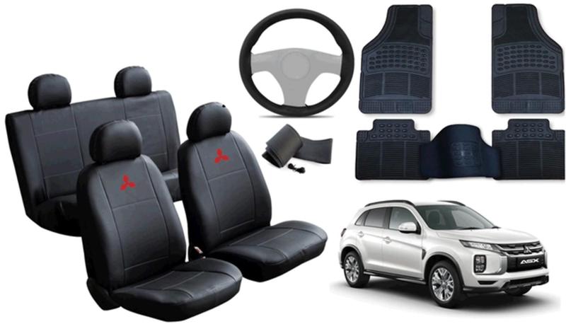 Imagem de Kit Capa de Couro ASX 2021 a 2024 + Tapete + Capa de Volante: Elegância e Conforto Garantidos