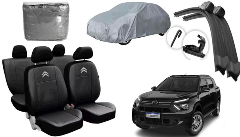 Imagem de Kit Capa de Couro C3 Aircross 2010 a 2020 com Cobertura Exclusiva e Limpador Durável