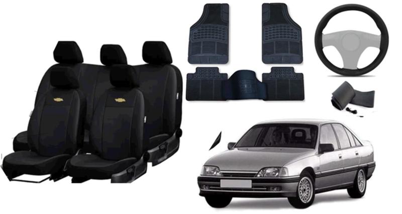 Imagem de Kit Capa de Couro e Tapete para Omega 1991-1998 + Capa de Volante Personalizada