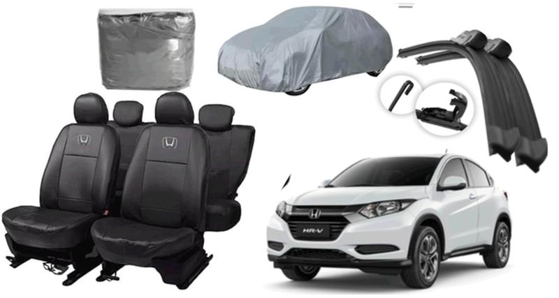 Imagem de Kit Capa de Couro HR-V 15-24 + Proteção Completa + Limpador de Parabrisa