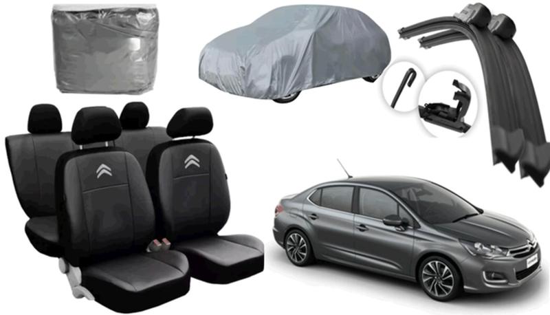 Imagem de Kit Capa de Couro para C4 2013 a 2019 com Limpador Resistente e Cobertura Completa