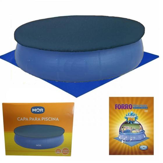 Imagem de Kit Capa e Forro para Piscina Inflavel 6700l Ou 7800l Mor 3,70m Diametro