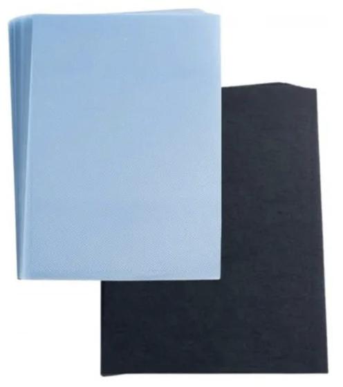 Imagem de Kit Capa Encadernação Preta E Transparente A4 C/ 100 Unid.