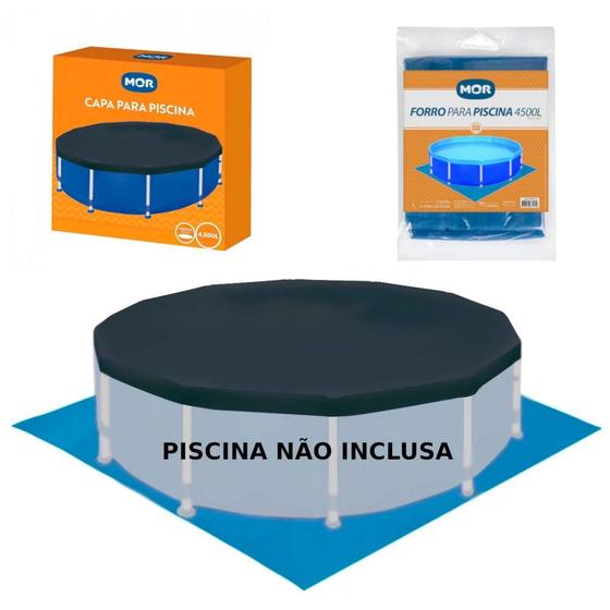 Imagem de Kit Capa + Forro para Piscina 4500 Litros Mor Circular Estruturada