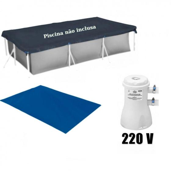 Kit Capa + Forro para Piscina Retangular 3700 L + Filtro 220v Mor Mor e Lazer Menor preço em Kit Capa + Forro para Piscina Retangular 3700 L + Filtro 220v Mor Mor e Lazer