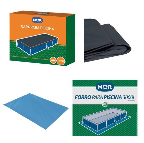 Imagem de Kit Capa + Forro Para Piscina Standard 3000 Litros - Mor