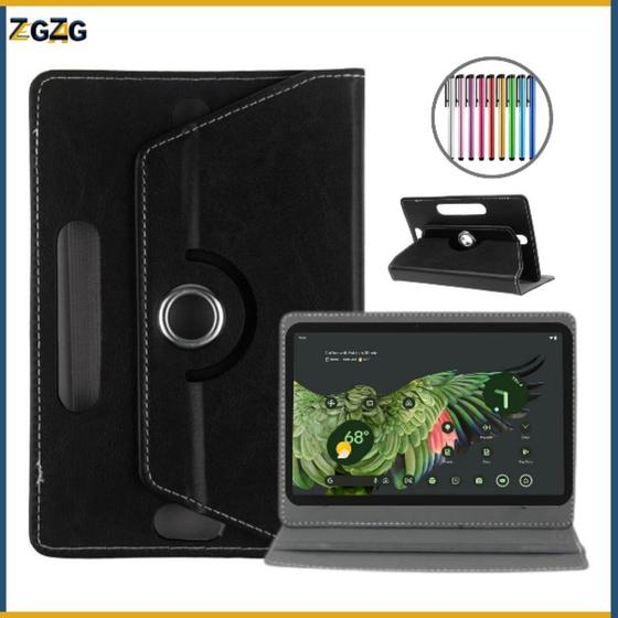 Imagem de Kit Capa Giratória Compatível Com Tablet Pixel Google + Caneta Touch / Capinha Case 360º Flip Resistente